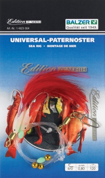 BALZER Edition 71° North Universal-Paternoster - Makrele Wittling Köhler  - rot - 3 Beifänger