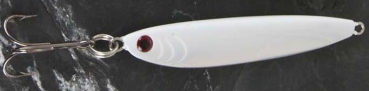 Aquantic Pilker Red Eye - weiss-holosilber - 200g - Ostseepilker Norwegenpilker