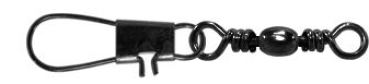 JENZI Karabiner-Wirbel Black-Nickel - #12 - 8kg - 10Stück