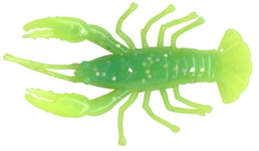 RELAX Krebs 4 cm - Grün-Silberglitter mit hellgrünem Bauch