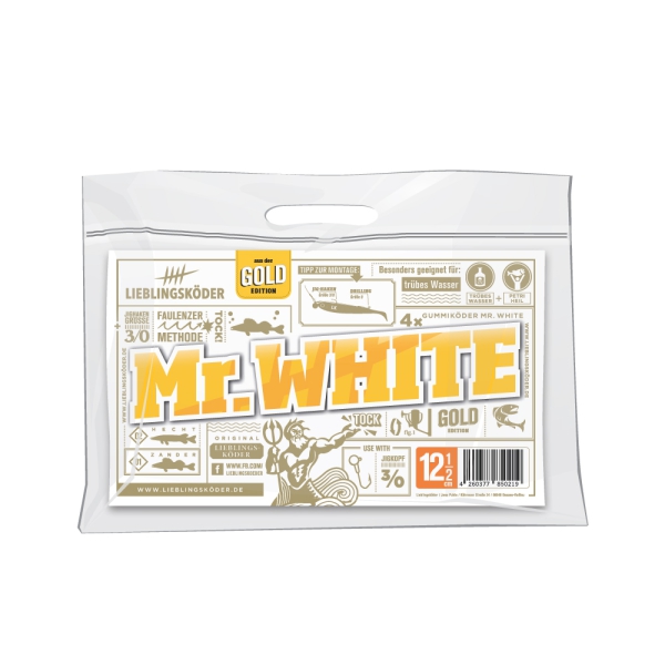12,5 cm Lieblingsköder - Mr. White (trübes Wasser) - 4 Stück