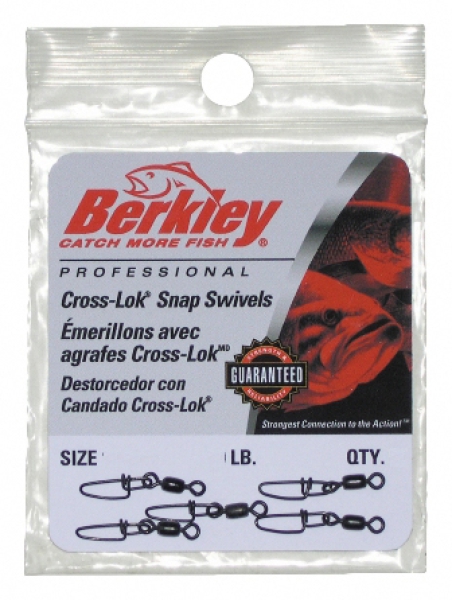 BERKLEY Mc Mahon Cross-Lok Snap/Swivels size 12 - 30lbs 5 Stück