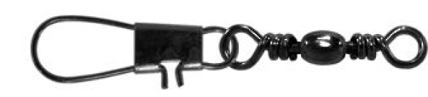 JENZI Karabiner-Wirbel Black-Nickel - #14 - 6kg - 10Stück