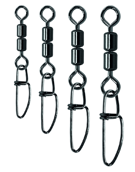 JENZI High-Speed Wirbel mit Crosslock-Karabiner, Black Nickel, Größe 8, 22 Kg