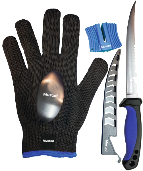 MUSTAD Professional Filetierset Filetiermesser Schärfer Handschuh Geruchskiller